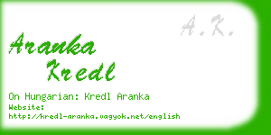 aranka kredl business card